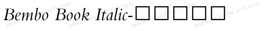 Bembo Book Italic字体转换